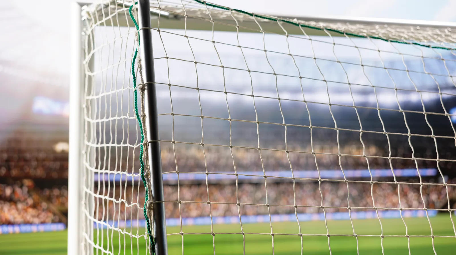 Kale ağı ve arkasındaki dolu tribün